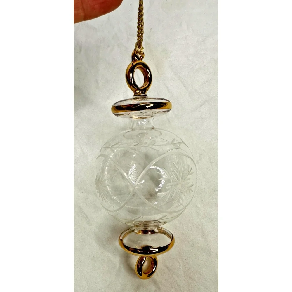 Marquis Waterford Christmas Winter Celebrations 2003 Etched Crystal Hanging